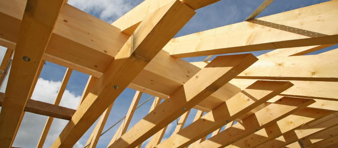 Charpente de maison en construction bois